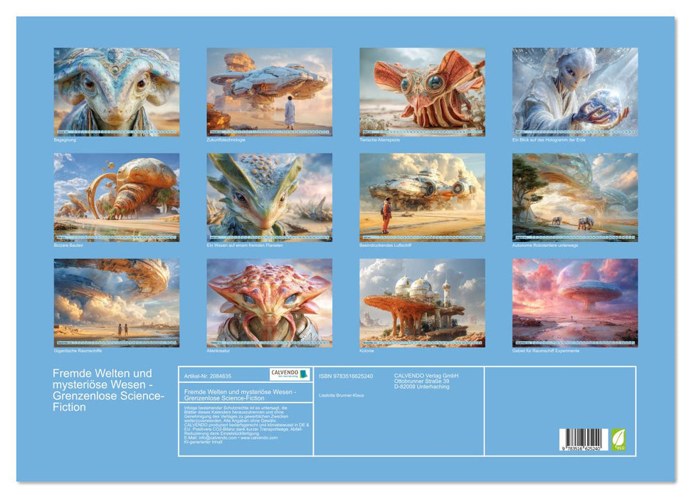 Fremde Welten und mysteriöse Wesen - Grenzenlose Science-Fiction (CALVENDO Wandkalender 2026)