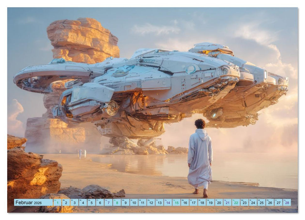 Fremde Welten und mysteriöse Wesen - Grenzenlose Science-Fiction (CALVENDO Wandkalender 2026)