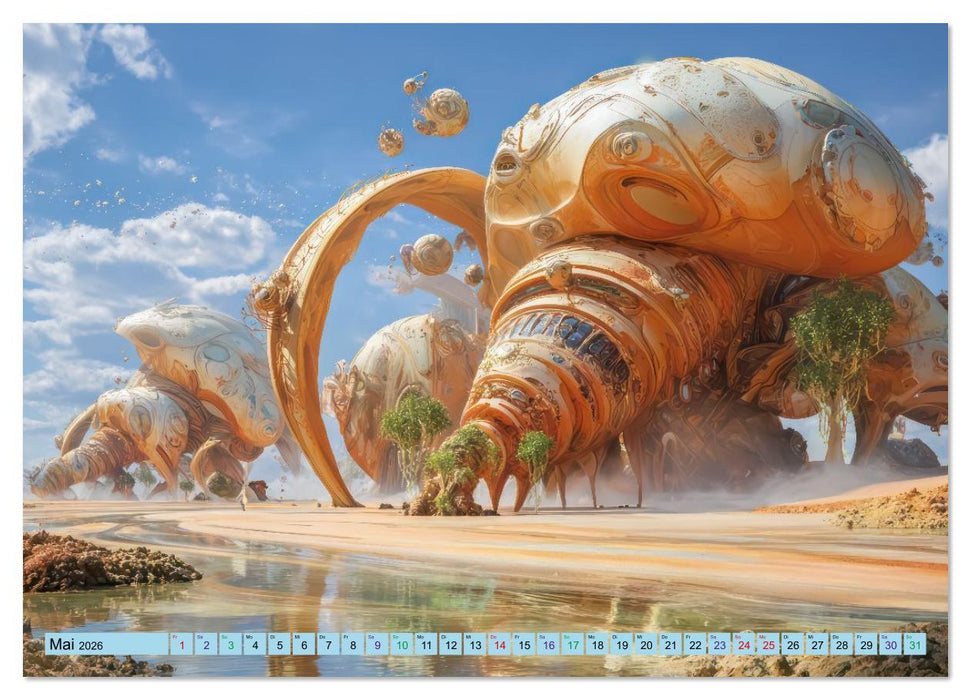 Fremde Welten und mysteriöse Wesen - Grenzenlose Science-Fiction (CALVENDO Wandkalender 2026)