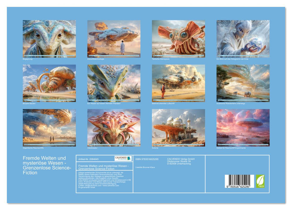 Fremde Welten und mysteriöse Wesen - Grenzenlose Science-Fiction (CALVENDO Premium Wandkalender 2026)
