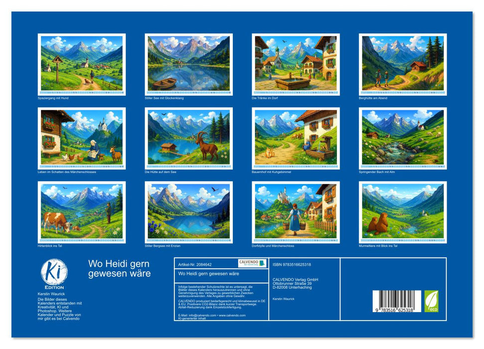 Wo Heidi gern gewesen wäre (CALVENDO Premium Wandkalender 2026)