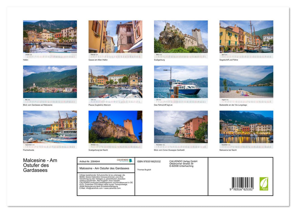 Malcesine - Am Ostufer des Gardasees (CALVENDO Premium Wandkalender 2026)