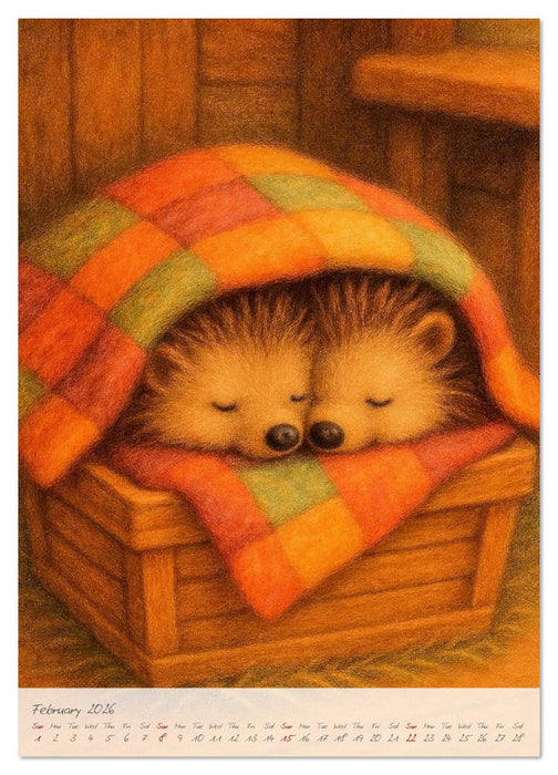 Fluffy animal friends - Animal friendships for everyday life (CALVENDO Monthly Calendar 2026)