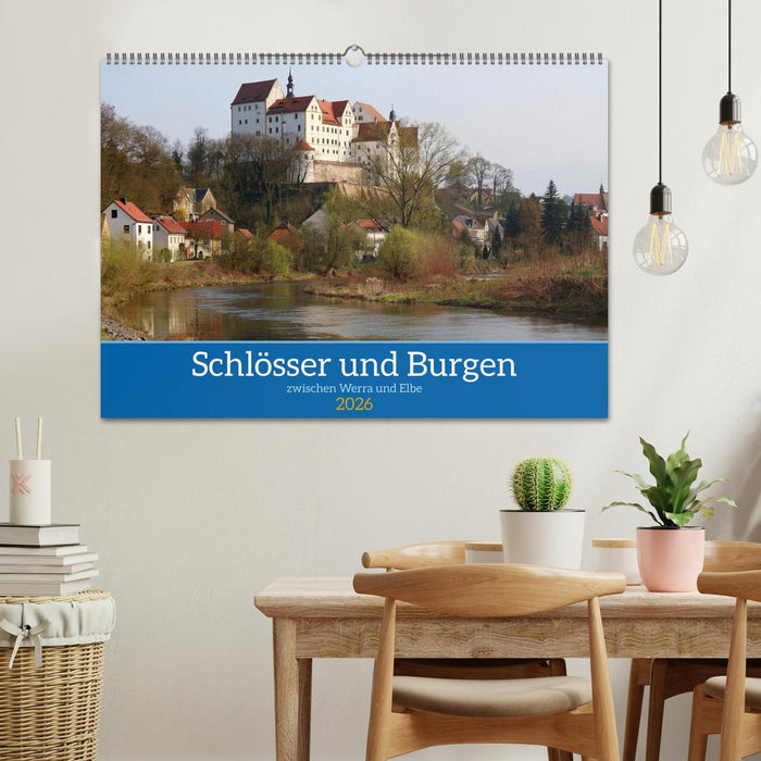 Schlösser und Burgen zwischen Werra und Elbe (CALVENDO Wandkalender 2026)