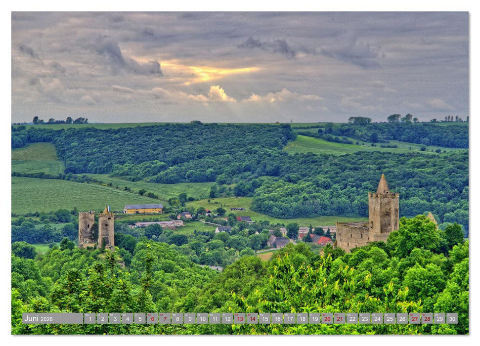 Schlösser und Burgen zwischen Werra und Elbe (CALVENDO Wandkalender 2026)
