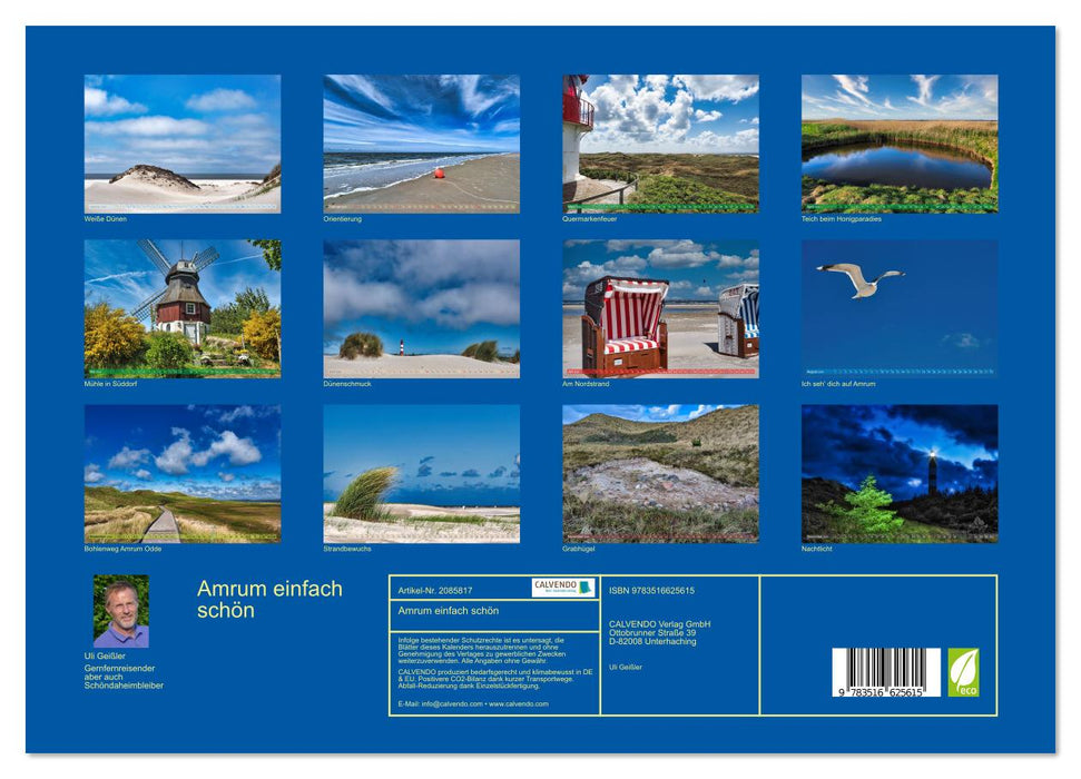 Amrum einfach schön (CALVENDO Premium Wandkalender 2026)