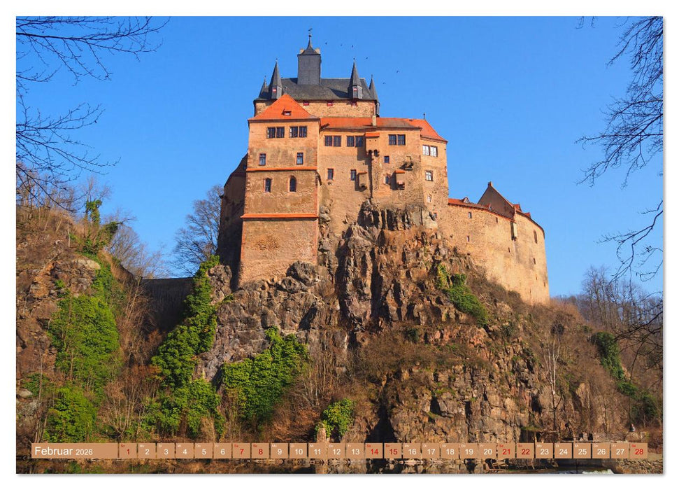 Schlösser und Burgen zwischen Werra und Elbe (CALVENDO Premium Wandkalender 2026)