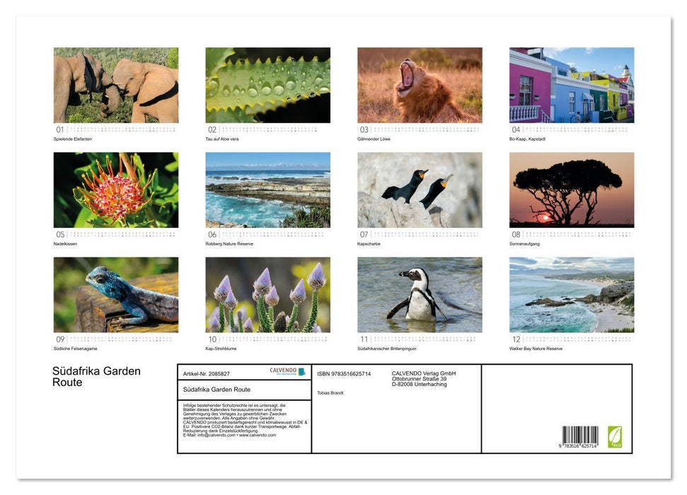 Südafrika Garden Route (CALVENDO Wandkalender 2026)