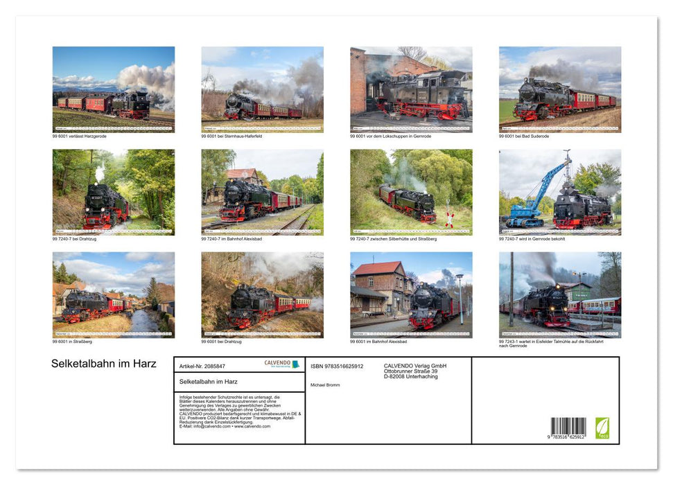 Selketalbahn im Harz (CALVENDO Wandkalender 2026)