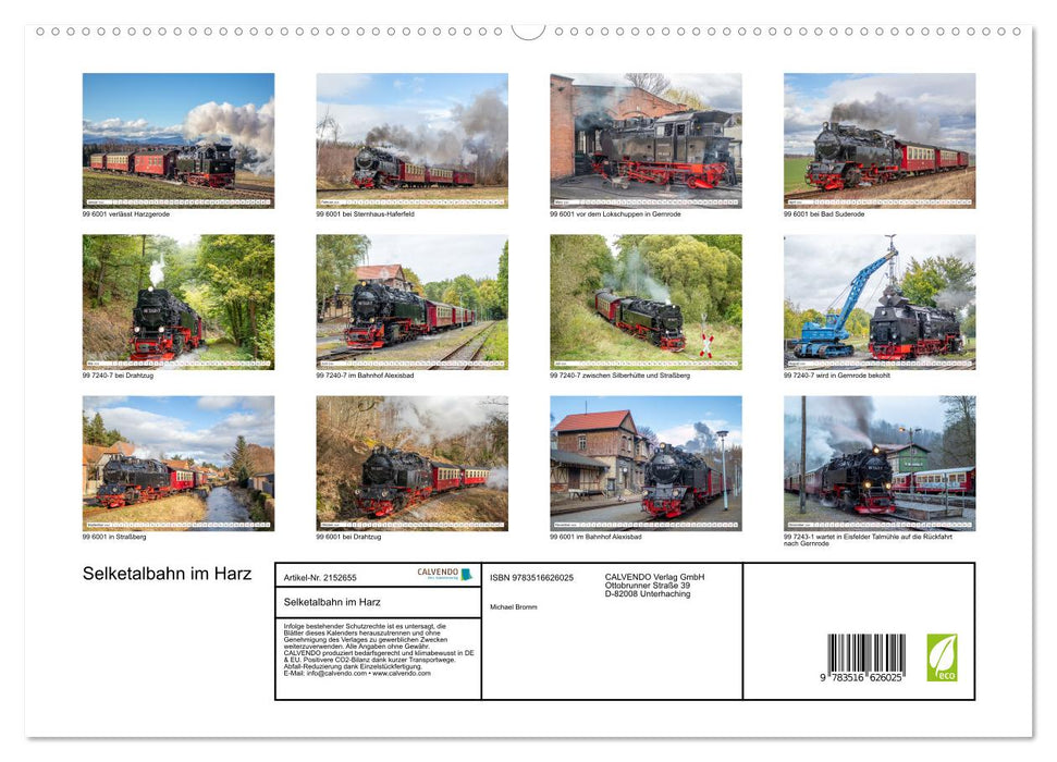 Selketalbahn im Harz (CALVENDO Premium Wandkalender 2026)