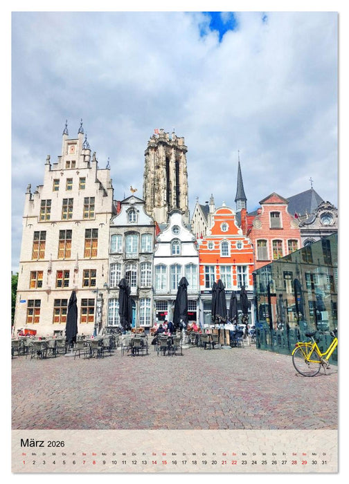 Löwen und Mecheln - Zwei Highlights in Belgien (CALVENDO Premium Wandkalender 2026)