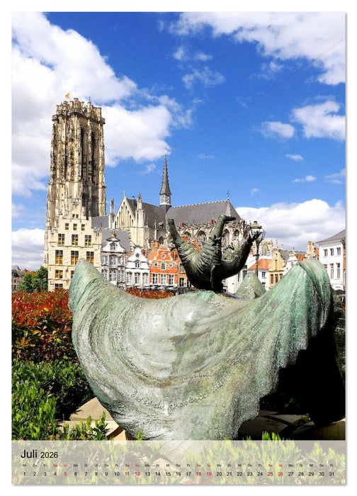 Löwen und Mecheln - Zwei Highlights in Belgien (CALVENDO Premium Wandkalender 2026)