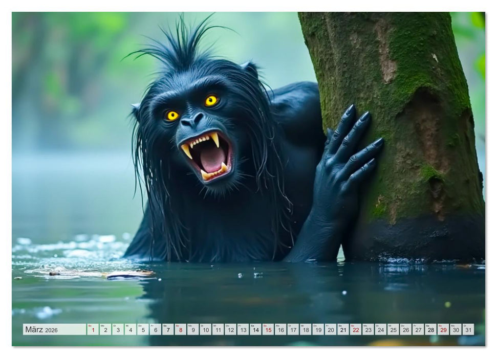 Chinesische Mythologie - Götter, Helden und Monster (CALVENDO Wandkalender 2026)