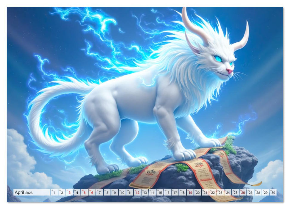 Chinesische Mythologie - Götter, Helden und Monster (CALVENDO Premium Wandkalender 2026)