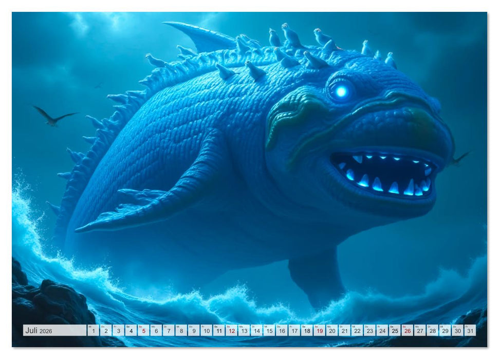 Chinesische Mythologie - Götter, Helden und Monster (CALVENDO Premium Wandkalender 2026)