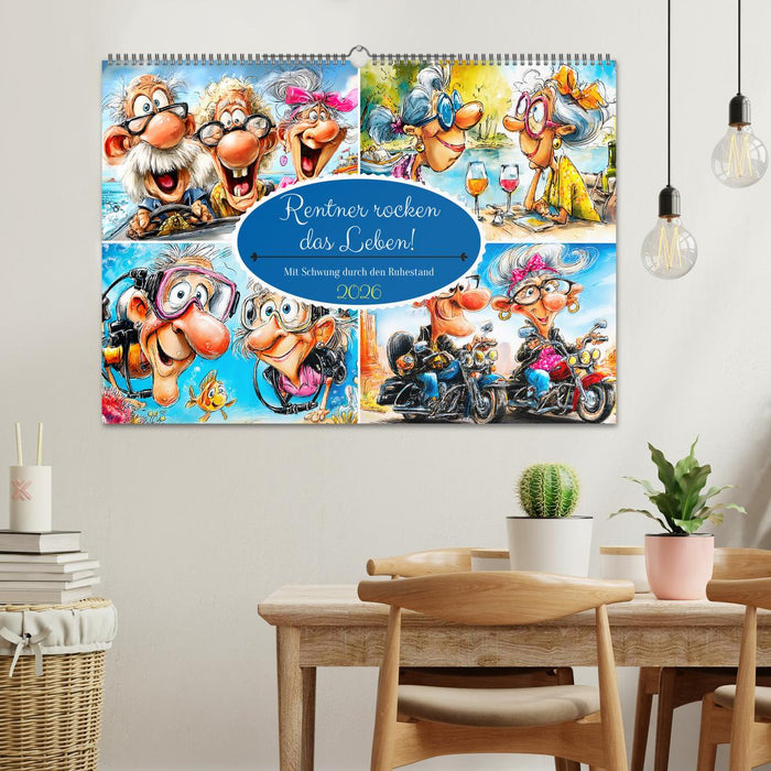 Rentner rocken das Leben! Mit Schwung durch den Ruhestand (CALVENDO Wandkalender 2026)