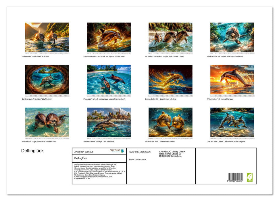 Delfinglück (CALVENDO Wandkalender 2026)