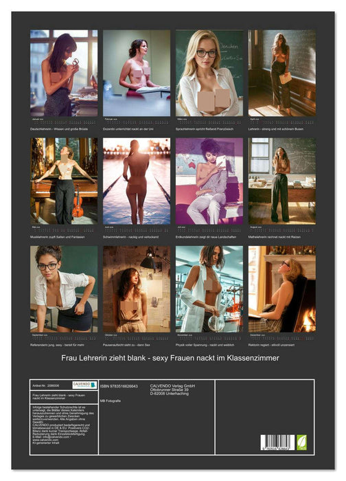 Frau Lehrerin zieht blank - sexy Frauen nackt im Klassenzimmer (CALVENDO Wandkalender 2026)