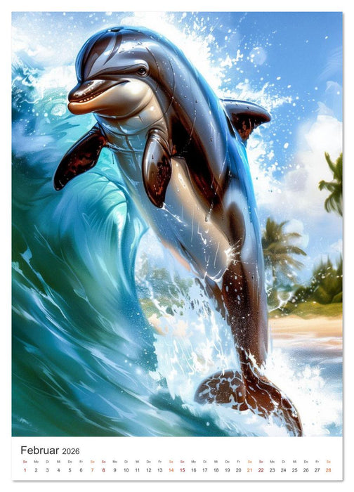 Flossenfreunde (CALVENDO Premium Wandkalender 2026)