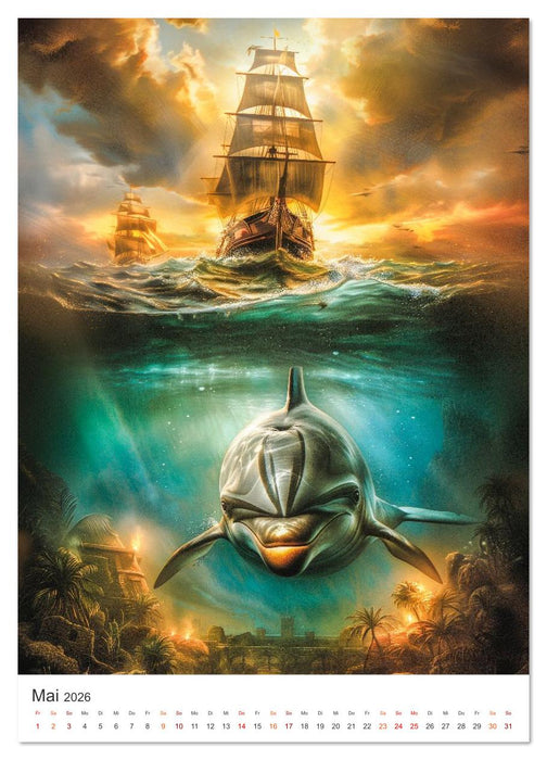 Flossenfreunde (CALVENDO Premium Wandkalender 2026)