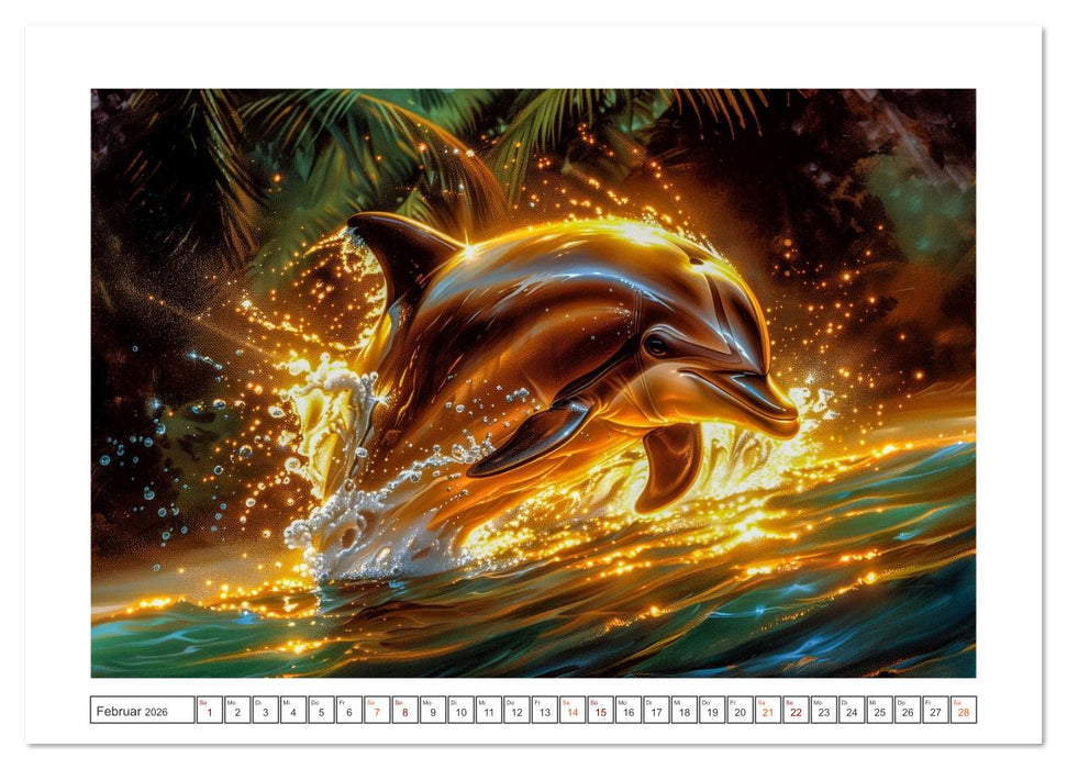 Delfinglück (CALVENDO Premium Wandkalender 2026)