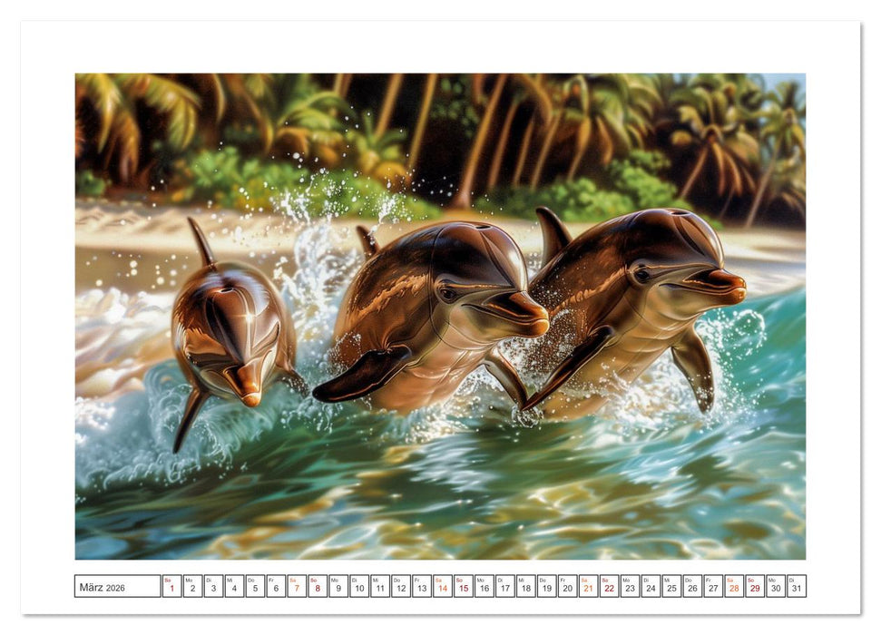 Delfinglück (CALVENDO Premium Wandkalender 2026)