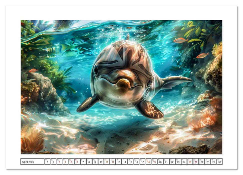 Delfinglück (CALVENDO Premium Wandkalender 2026)