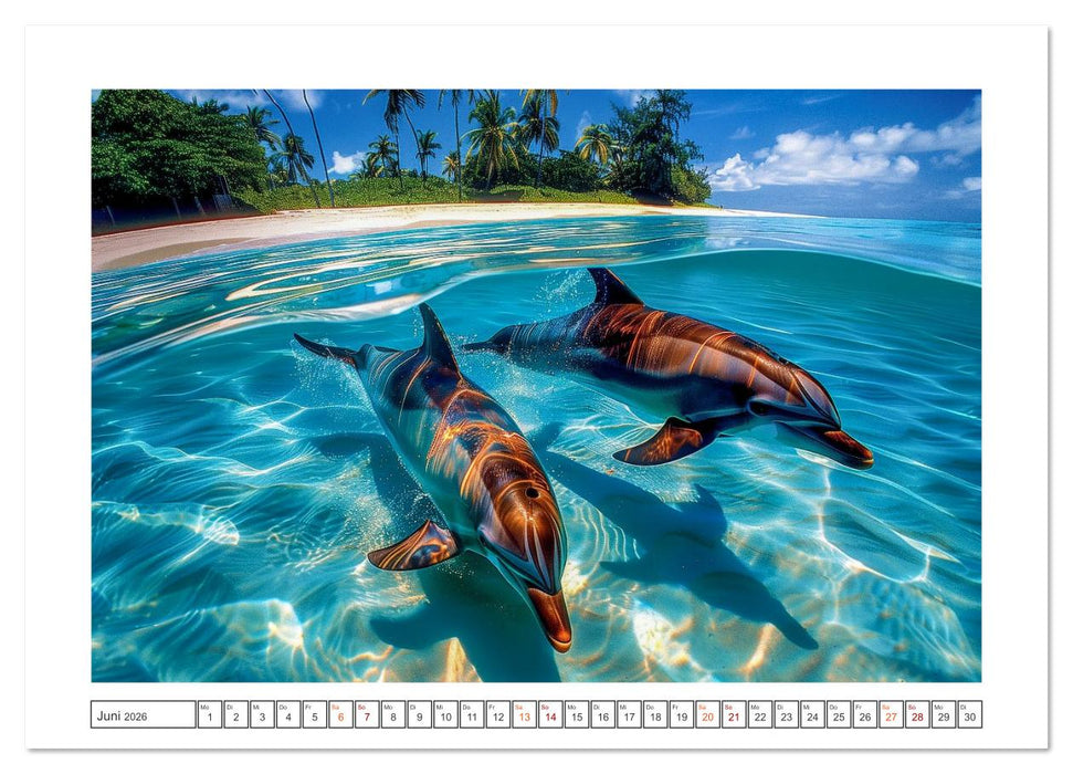 Delfinglück (CALVENDO Premium Wandkalender 2026)