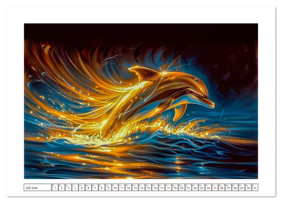 Delfinglück (CALVENDO Premium Wandkalender 2026)