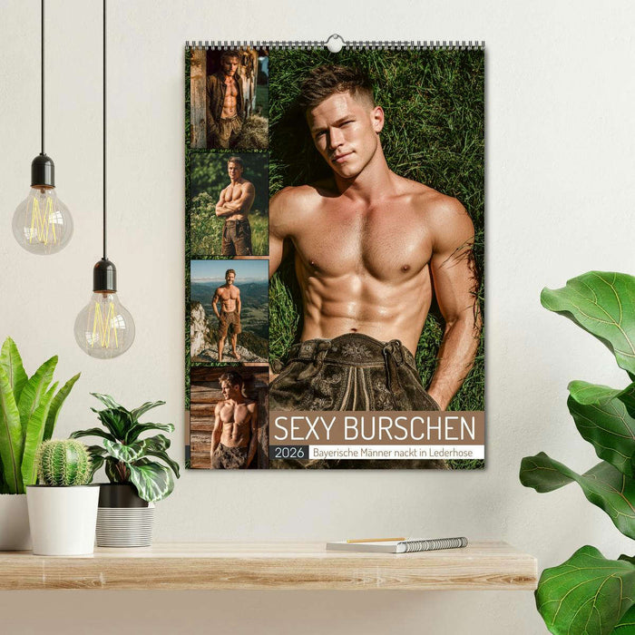 SEXY BURSCHEN - Bayerische Männer nackt in Lederhose (CALVENDO Wandkalender 2026)