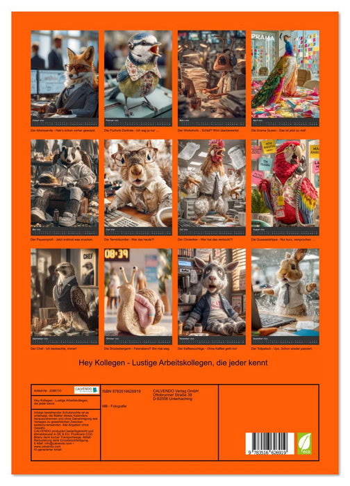 Hey Kollegen - Lustige Arbeitskollegen, die jeder kennt (CALVENDO Premium Wandkalender 2026)
