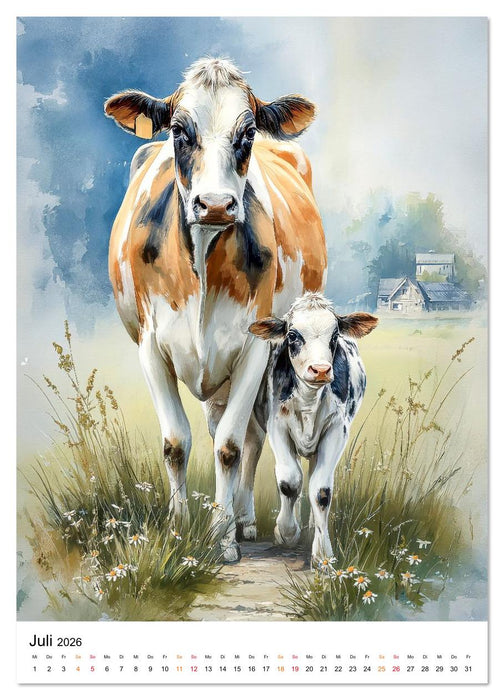 Bauernhof Tiere (CALVENDO Premium Wandkalender 2026)