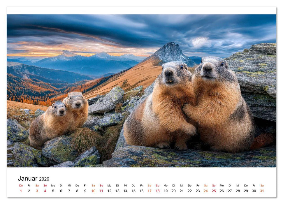 Hallo Murmeltier (CALVENDO Wandkalender 2026)