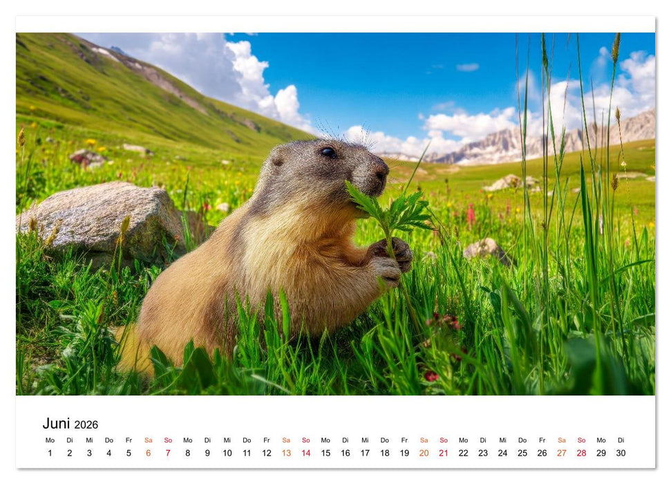 Hallo Murmeltier (CALVENDO Wandkalender 2026)