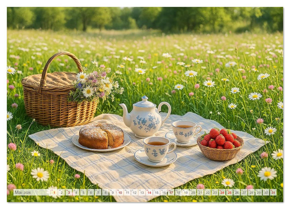 Land Pause - Ein Jahr im Cottagegarten (CALVENDO Wandkalender 2026)