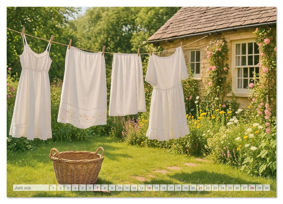 Land Pause - Ein Jahr im Cottagegarten (CALVENDO Wandkalender 2026)