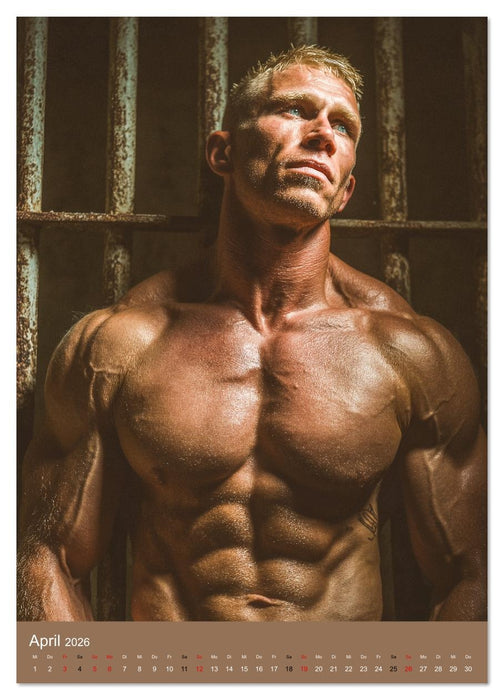 SEXY MÄNNER - Nackt mit Sixpack im Knast (CALVENDO Wandkalender 2026)