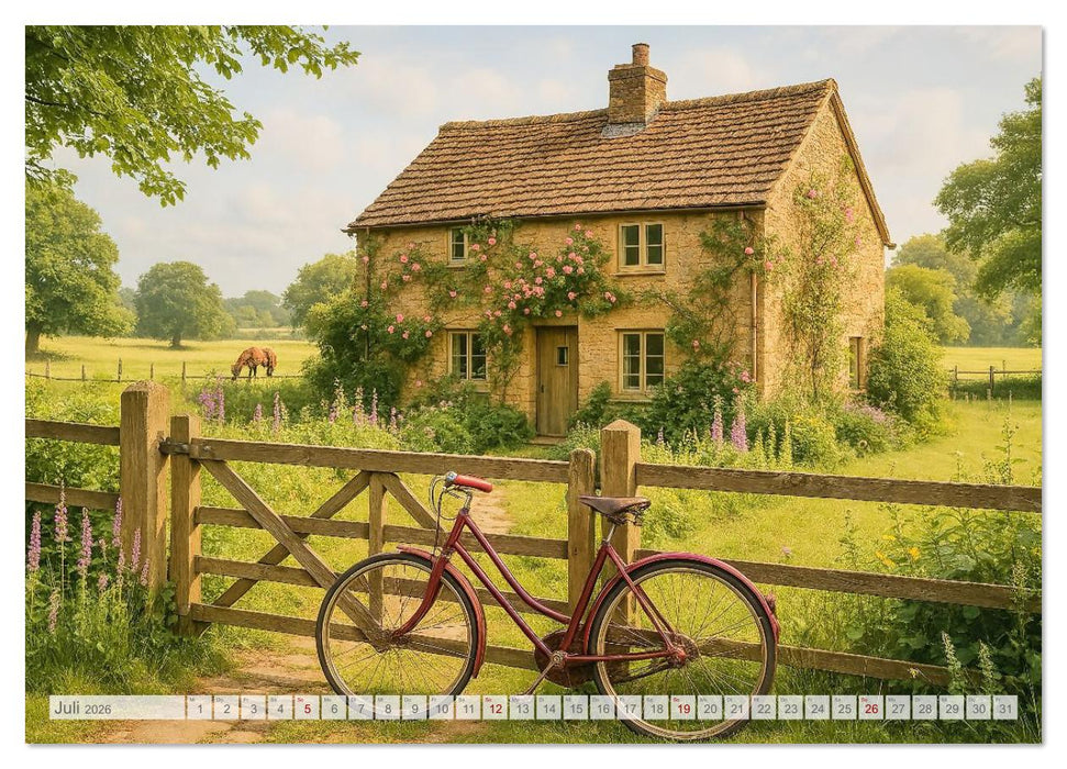 Land Pause - Ein Jahr im Cottagegarten (CALVENDO Premium Wandkalender 2026)