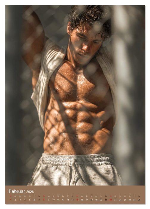 SEXY MÄNNER - Nackt mit Sixpack im Knast (CALVENDO Premium Wandkalender 2026)