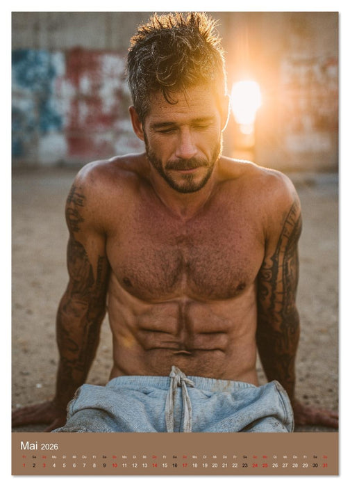 SEXY MÄNNER - Nackt mit Sixpack im Knast (CALVENDO Premium Wandkalender 2026)