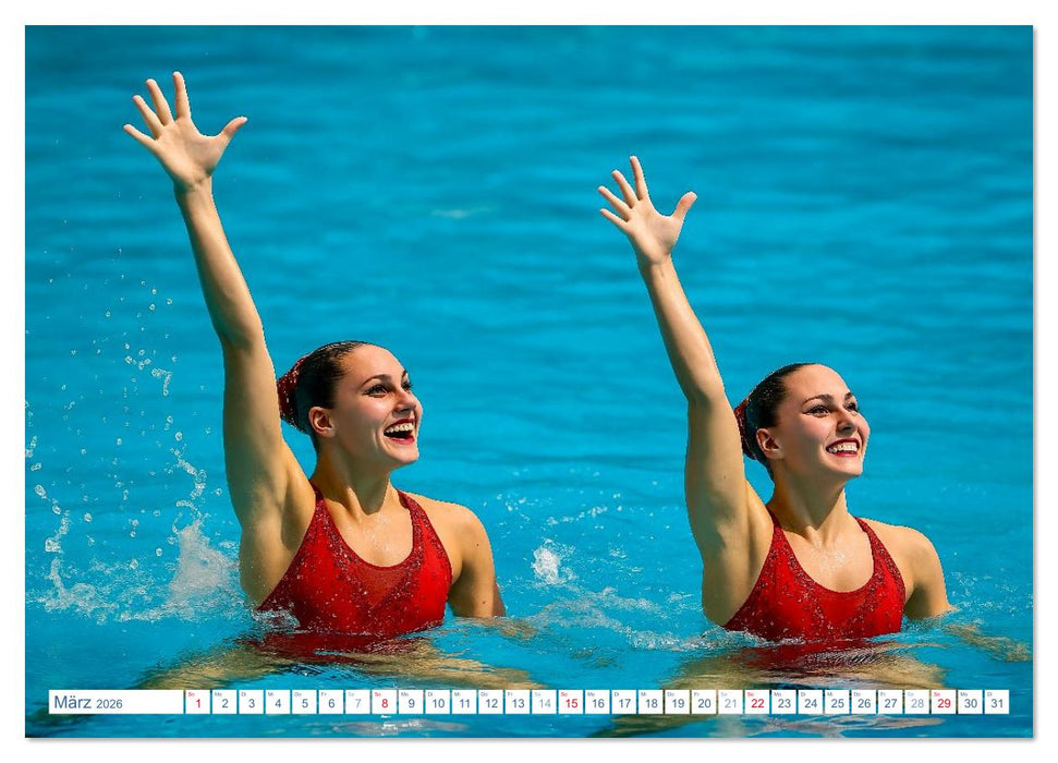 Wassersport. Wettkampf und Freizeit im, auf und unter Wasser (CALVENDO Wandkalender 2026)