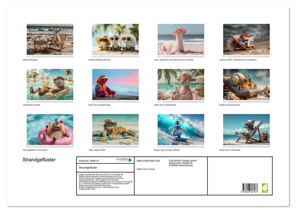 Strandgeflüster (CALVENDO Wandkalender 2026)