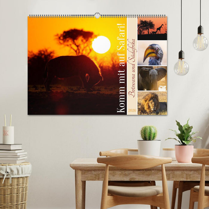 Komm mit auf Safari! Botswana und Südafrika (CALVENDO Wandkalender 2026)