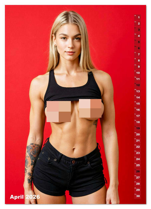NACKTE BRÜSTE - Unzensierte Frauen mit Tattoo (CALVENDO Wandkalender 2026)