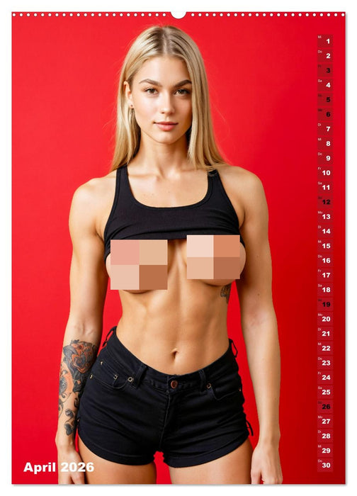NACKTE BRÜSTE - Unzensierte Frauen mit Tattoo (CALVENDO Premium Wandkalender 2026)