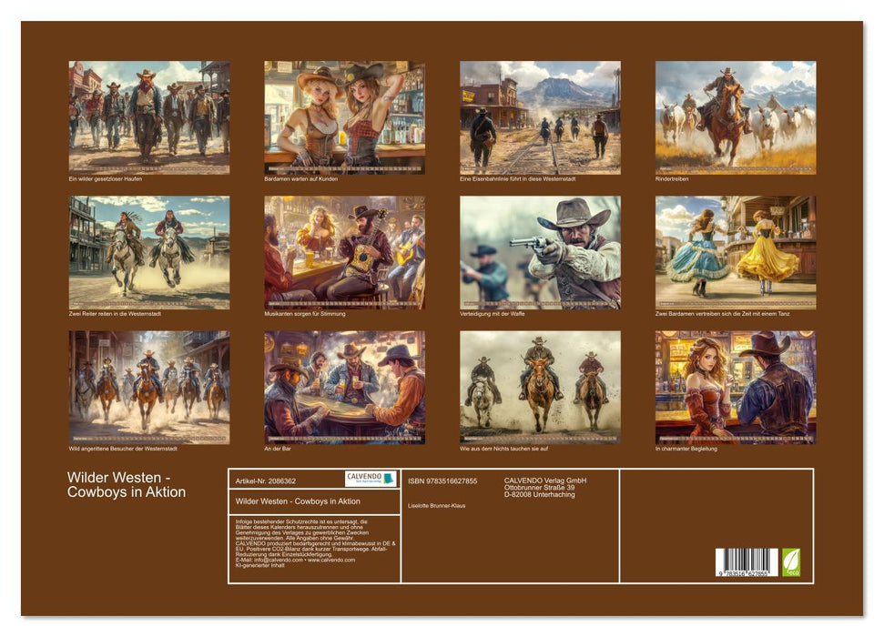 Wilder Westen - Cowboys in Aktion (CALVENDO Wandkalender 2026)