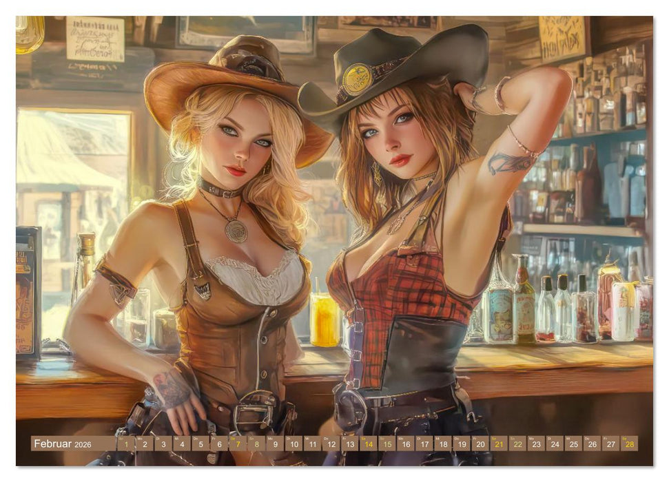 Wilder Westen - Cowboys in Aktion (CALVENDO Premium Wandkalender 2026)