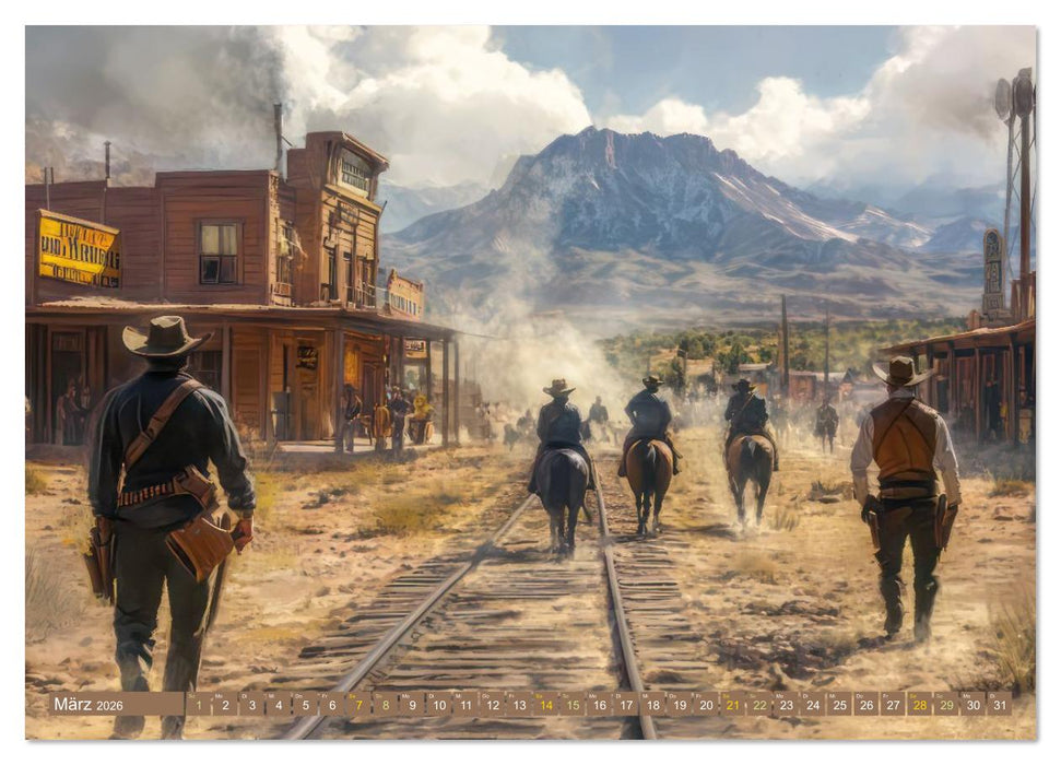 Wilder Westen - Cowboys in Aktion (CALVENDO Premium Wandkalender 2026)