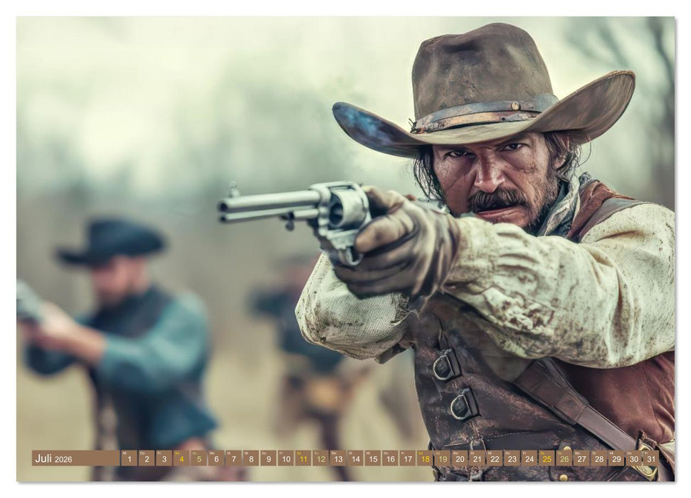 Wilder Westen - Cowboys in Aktion (CALVENDO Premium Wandkalender 2026)