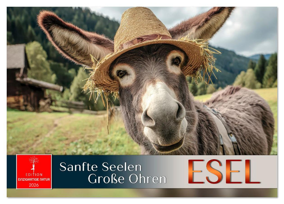 Esel - sanfte Seelen, große Ohren (CALVENDO Wandkalender 2026)